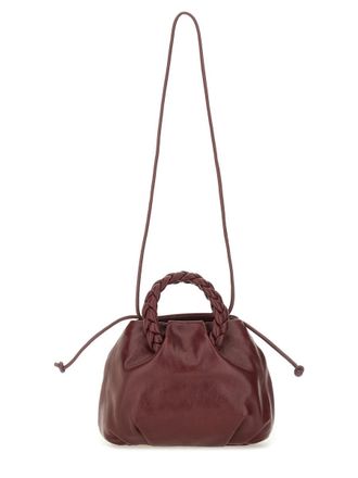 Hereu Lambskin Shoulder Bag - Burgundy