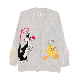 MC2 Saint Barth Cardigans, female, Gray, XS/S, Sasi Donegal Cardigan