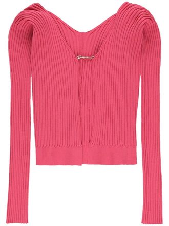Jacquemus Cardigan aperto a coste - Rosa
