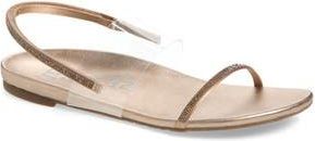 Pedro Garcia Blaer Slingback Sandal in Rose Gold Nappa Lame-Jelly at Nordstrom Rack, Size 7Us / 37Eu