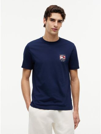 Tommy Hilfiger Mens Box Flag Logo T-Shirt - Navy - XXL