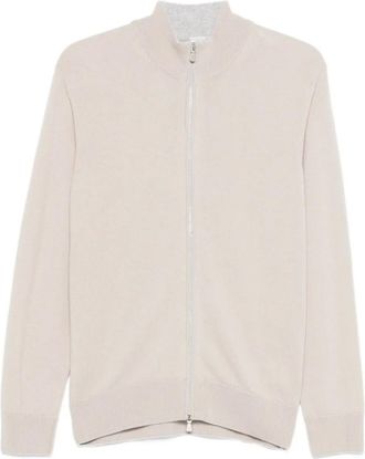 Eleventy Cardigan a collo alto con zip - Toni neutri
