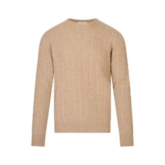 Malo Girocollo Basico ZZ - male - Malo - Cashmere Knitwear - Brown - 2XL - Knitwear