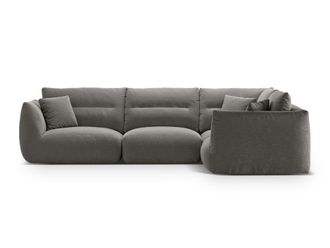 CXL by Christian Lacroix Sof&aacute; esquinero derecho modular 5 plazas tejido estructural gris oscuro