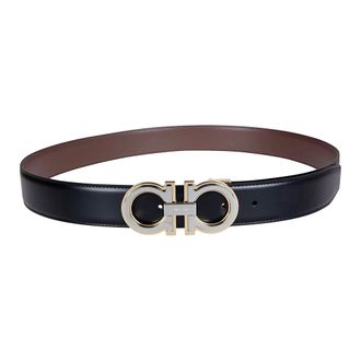 Ferragamo Belts, male, Black, Size: 100 CM Belt with Gancini buckle