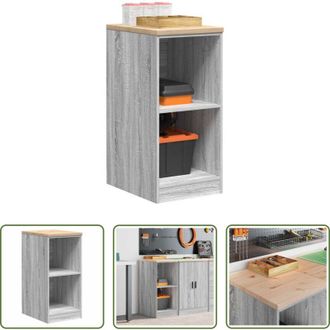 vidaXL Armadietto per officina - Armadietto per Garage Grigio Sonoma 40x51x85 cm