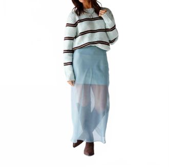 Line & Dot Ryker Maxi Skirt In Seafoam