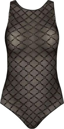 Elisabetta Franchi Body con motivo geometrico - Nero