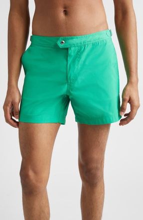 Tom Ford Microcompact Poplin Swim Trunks in Bright Green at Nordstrom, Size 36 Us