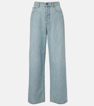 Miu Miu Chambray wide-leg jeans