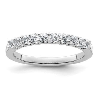 Diamond2Deal 14k White Gold Lab Grown Diamond Wedding Band Ring 1/2Ct Clarity- VS Color- G-H