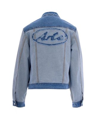 Arte Mens Denim Jacket Inside Out Bleach Cotton