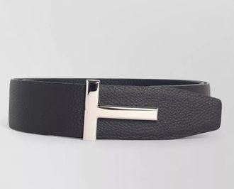 Tom Ford leather belt adjustable length textured design