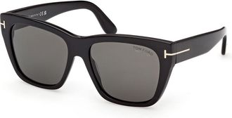 Tom Ford FT1343 FLYNN-02 Polarized 01D Womens Sunglasses Black Size 55