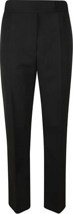 Prada Pantalones de Gabardina Compacta - Trousers - Mujer - Negro - M