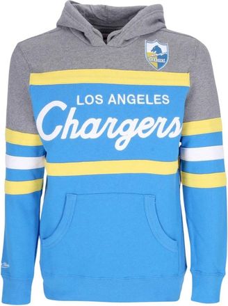 Mitchell & Ness Loscha Light Blue NFL Headcoach Hoodie - Heren - Hoodies - Blauw - M - Katoen - Hoodies & sweatvesten