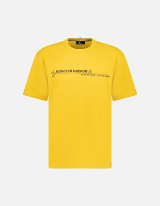 Moncler Mens Moncler Grenoble Logo Cotton Jersey T-Shirt in Yellow - Size: 40