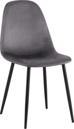 Clp Silla De Comedor Napier Gris Oscuro Terciopelo