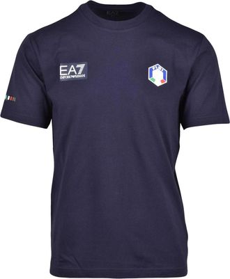 Emporio Armani Afgedrukte Korte Mouw Ronde Hals T-shirt