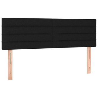 vidaXL Cabecero Con Led De Tela Negro 144x5x78/88 Cm Vidaxl