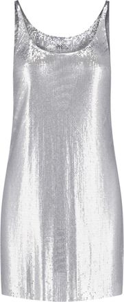 Paco Rabanne Abito Mini In Maglia Metallica