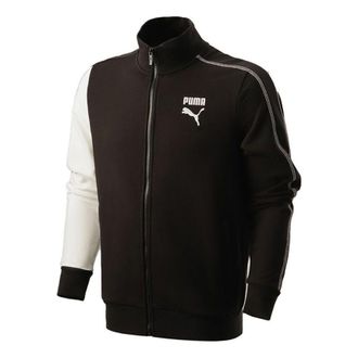Puma Kontrast T7 Stand Collar Contrasting Colors Jacket Black 531310-01