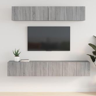 vidaXL Vidaxl - Set De Muebles Para Tv 5 Pzas Madera Contrachapada Gris Sonoma