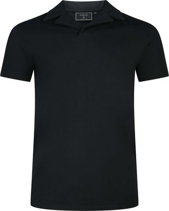 Siksilk Poloshirt SIKSILK Siksilk Polo Revere, Herren, Gr. XXL, schwarz, Obermaterial: 95% Baumwolle CO. 5% Elasthan EL., Shirts Poloshirt