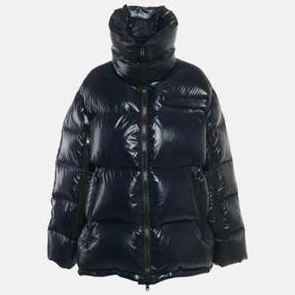 Calvin Klein Navy Blue Synthetic Oversized Puffer Jacket