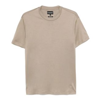 Emporio Armani Beige korte mouwen T-shirt 8N1Te 81Juvzu 6167 - Heren - T-shirts - Beige - L - Tops
