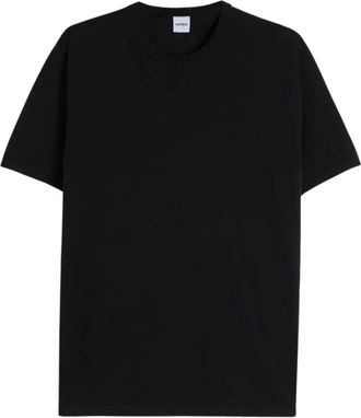 Aspesi T-shirt met ronde hals - Heren - Ronde hals truien - Zwart - 2XL - Katoen - Truien & Vesten