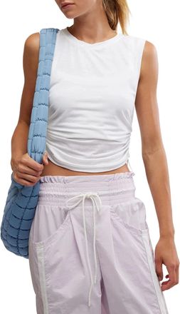 Free People FP Movement Sport Mode Muscle Tank Top Womens White GBO3915