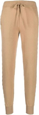 Ralph Lauren Relaxed Fit Logo Fleece Joggingbroek - Dames - Sweatpants - Beige - XL - Katoen - Broeken