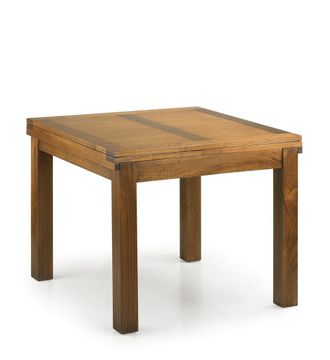 Moycor Mesa de comedor extensible de madera de mindi marr&oacute;n anch. 95 cm