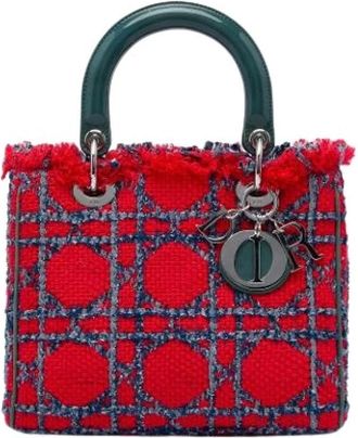 Dior Pre-owned Lady Handbag - Dames - Vintage Handtas - Rood - ONE Size - Leer - Vintage