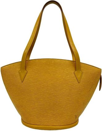 Louis Vuitton Pre-owned Tote Bags, female, Yellow, Size: ONE SIZE Pre-owned Structured Leather Tote Bag