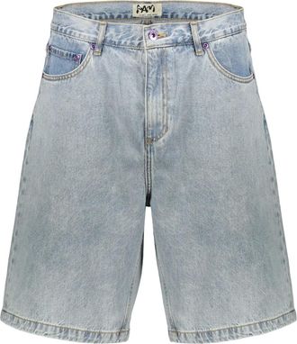 Perks And Mini Shorts denim con cuciture a contrasto - Blu