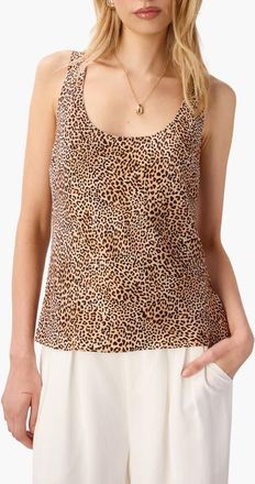 Cami NYC Andressa Silk Shell in Leopard at Nordstrom, Size Xx-Small