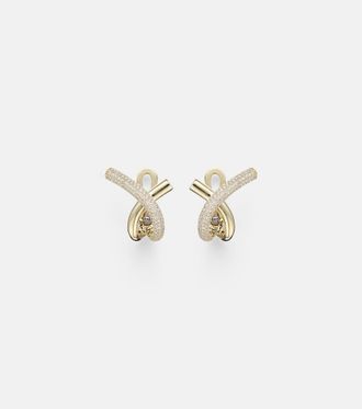 Engelbert 18kt gold (750/1000) earrings with diamonds