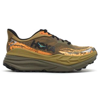 Hoka One One Hoka Stinson 7 Textile Synthetic Mens Running Trainers - Honey Antique Olive - Size:UK 11.5