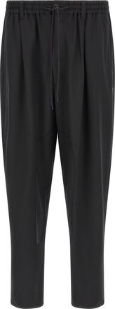 Yohji Yamamoto Black Polyester Casual Mens Pants