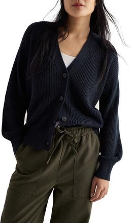 Seasalt Cornwall Winding Creek Organic Cotton Cardigan in Maritime at Nordstrom, Size 14