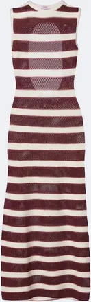 Eres R&eacute;guli&egrave;re striped cotton-blend midi dress