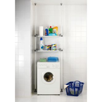 WENKO home24 WENKO Teleskop-Regal Herkules Twin Stahl Weiß 73x165x43 cm (BxHxT)