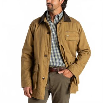 Duck Head Mens Field Canvas Barn Coat In Dull Gold