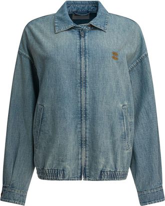 Miu Miu Zipped Denim Jacket