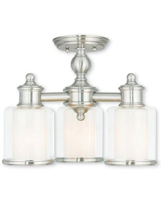 Livex Lighting Livex Middlebush 3-Light BN Mini Chandelier/Ceiling Mount