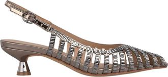 Alma En Pena Slingback schoen met lage hak - Dames - Pumps - Grijs - 39 EU - Schoenen