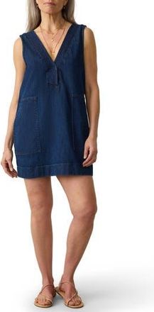 Faherty Azure V-Neck Sleeveless A-Line Minidress in Dusk Dive Wash at Nordstrom Rack, Size Xx-Small