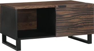 vidaXL Coffee Table Brown and Black 80 x 50 x 40 cm Vidaxl